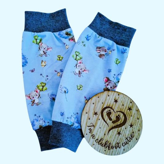 Clubfoot cast cover leg warmers - Mice & Clover