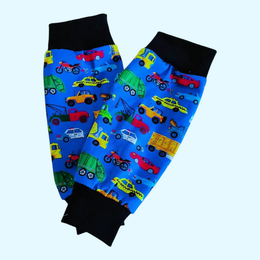 Clubfoot cast cover leg warmers - Trucks & Diggers