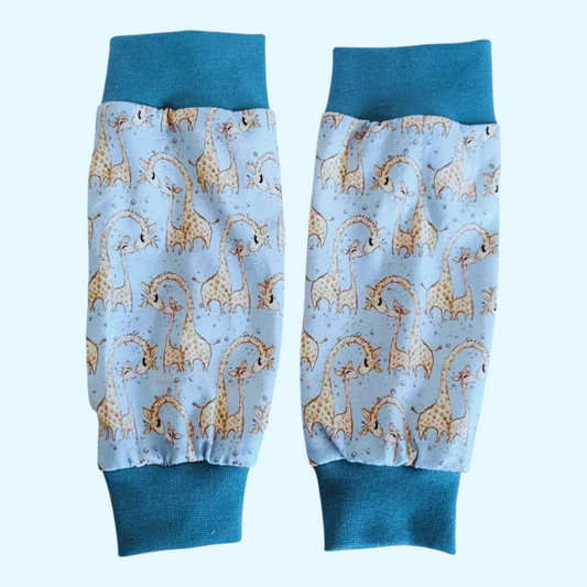 Clubfoot cast cover leg warmers - Giraffes