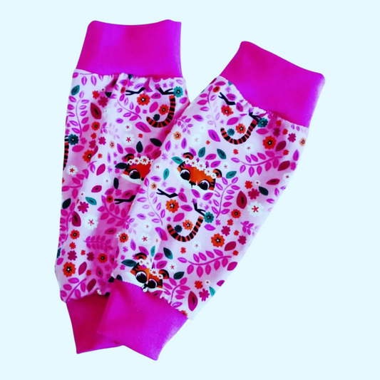 Clubfoot cast cover leg warmers - Floral Tigers