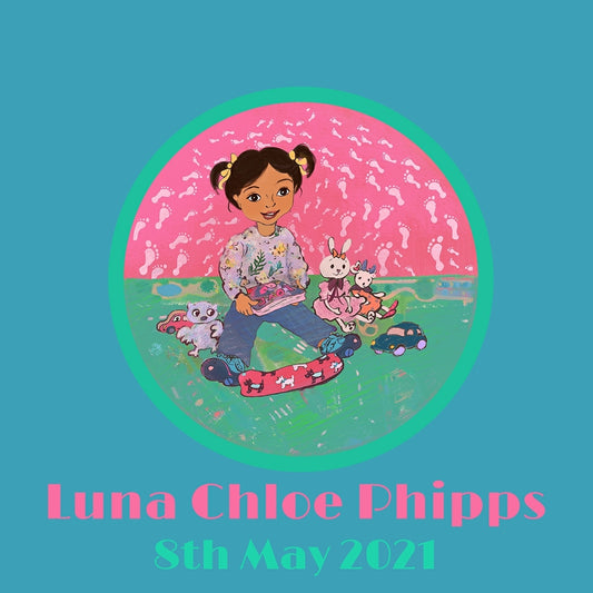 Clubfoot Personalised Prints - Girl roundel image