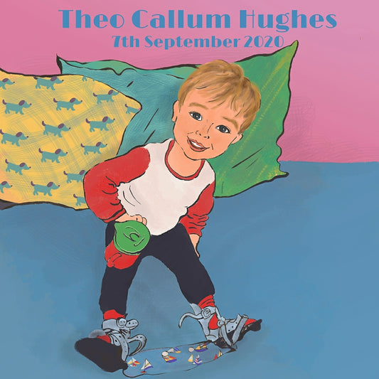 Clubfoot Personalised Prints - Boy sitting in B&B