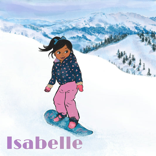 Clubfoot Personalised Prints - Girl on her Funky Snowboard