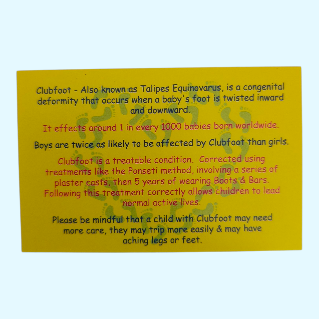 Clubfoot awareness cards x 10