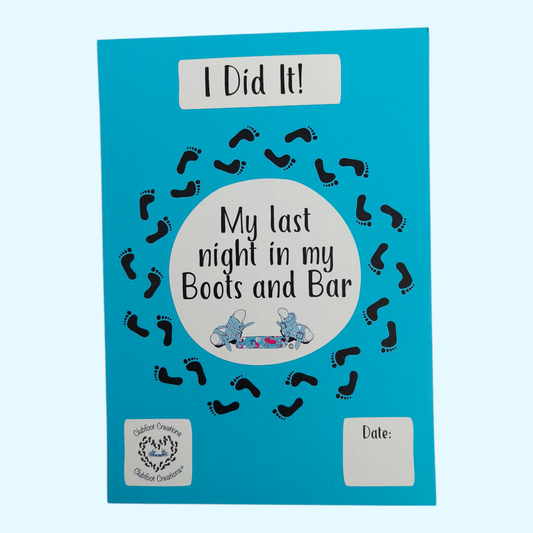 Clubfoot Milestone Cards Individual - My last night in my Boots & Bar