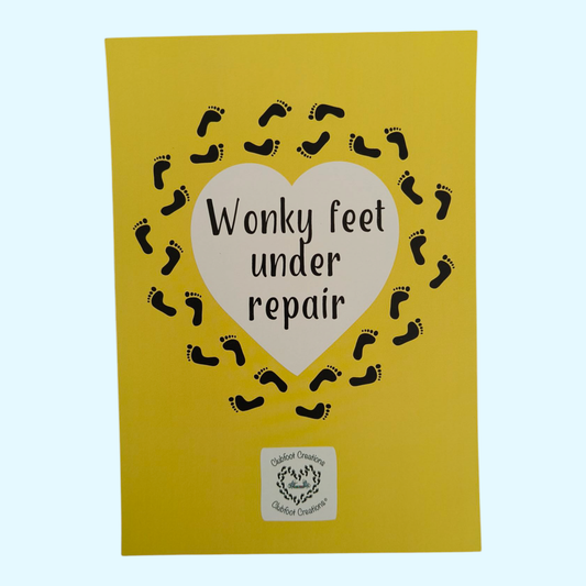 Clubfoot Milestone Cards Individual - Wonky feet under repair