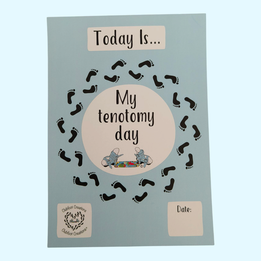 Clubfoot Milestone Cards Individual - My Tenotomy day