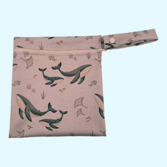 Waterproof PUL bags Whales