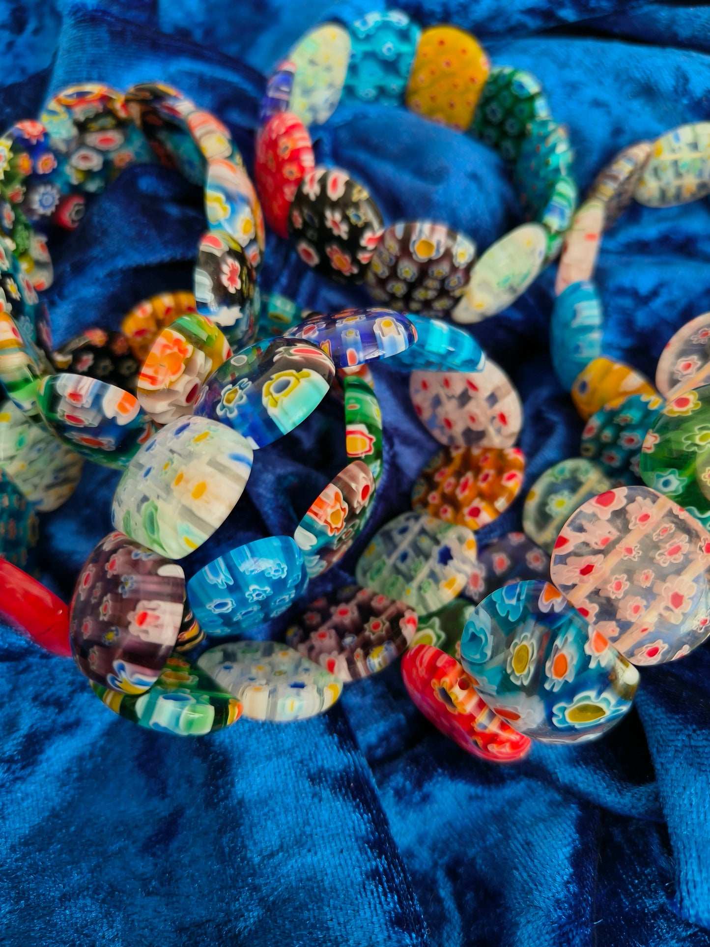 Italian Millefiori glass bead bracelet