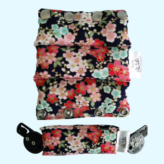 Floral cherry blossom gold fleck