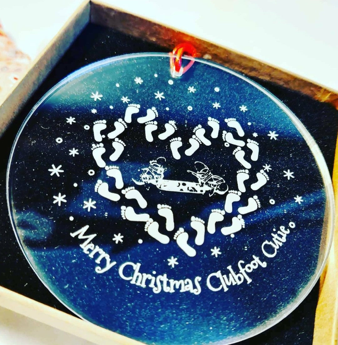 Christmas Clubfoot decoration Merry Christmas Clubfoot Cutie