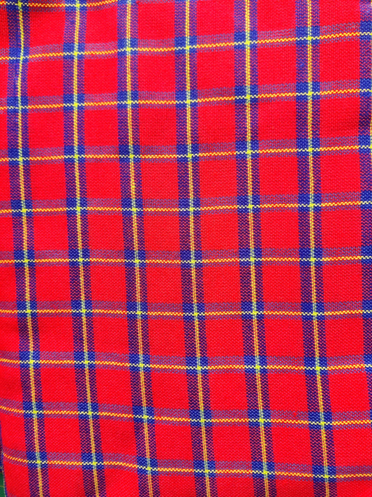Traditional Masai Shuka Blue Red