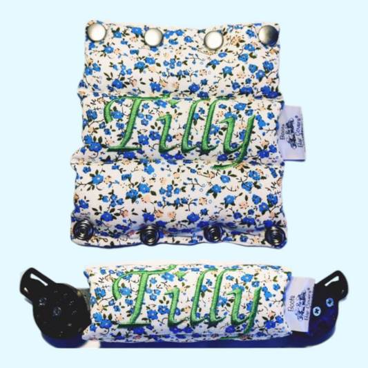 Floral cornflower blue