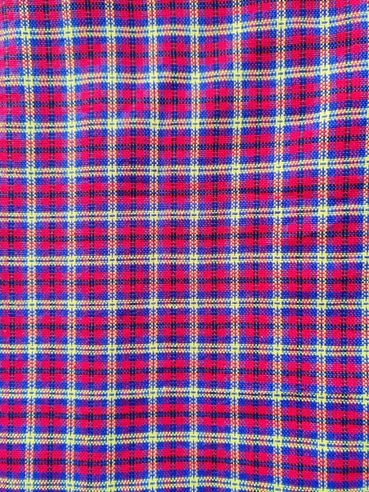 Traditional Masai Shuka Red Blue Yellow