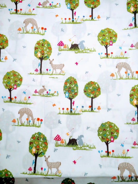 Woodland Deer on white