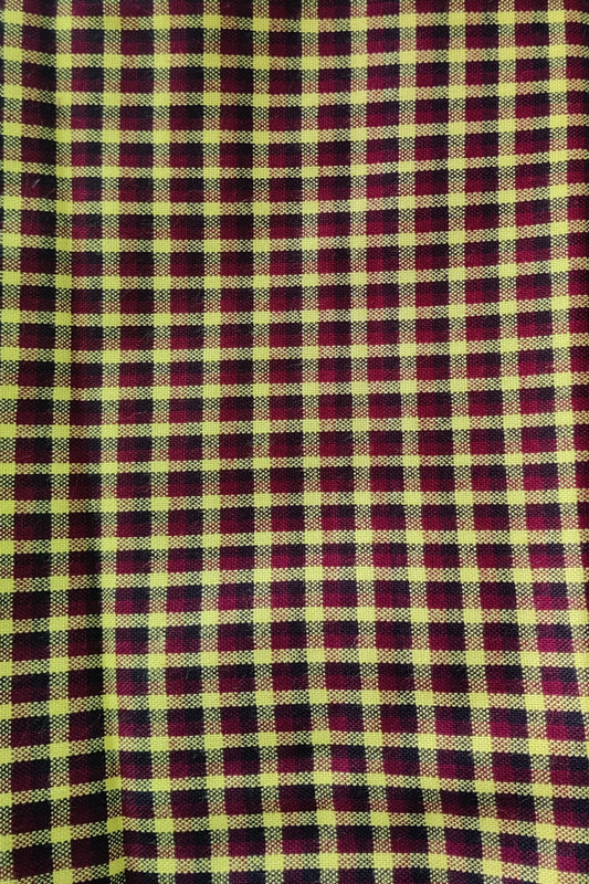 Traditional Masai Shuka Yellow Burgundy