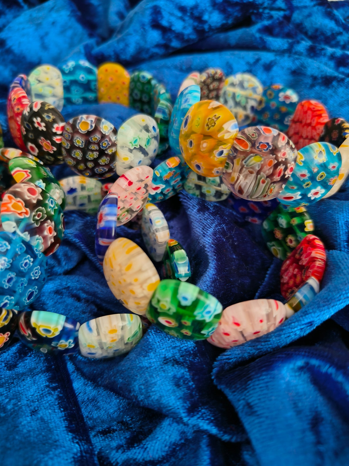 Italian Millefiori glass bead bracelet