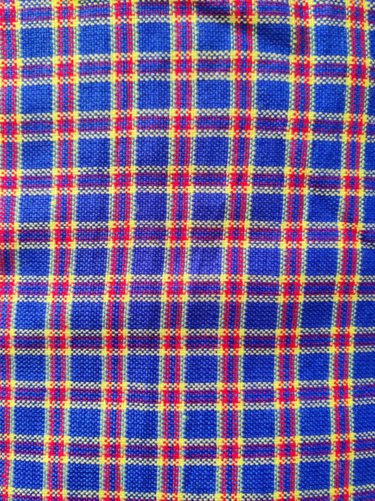 Traditional Masai Shuka Blue Yellow Red
