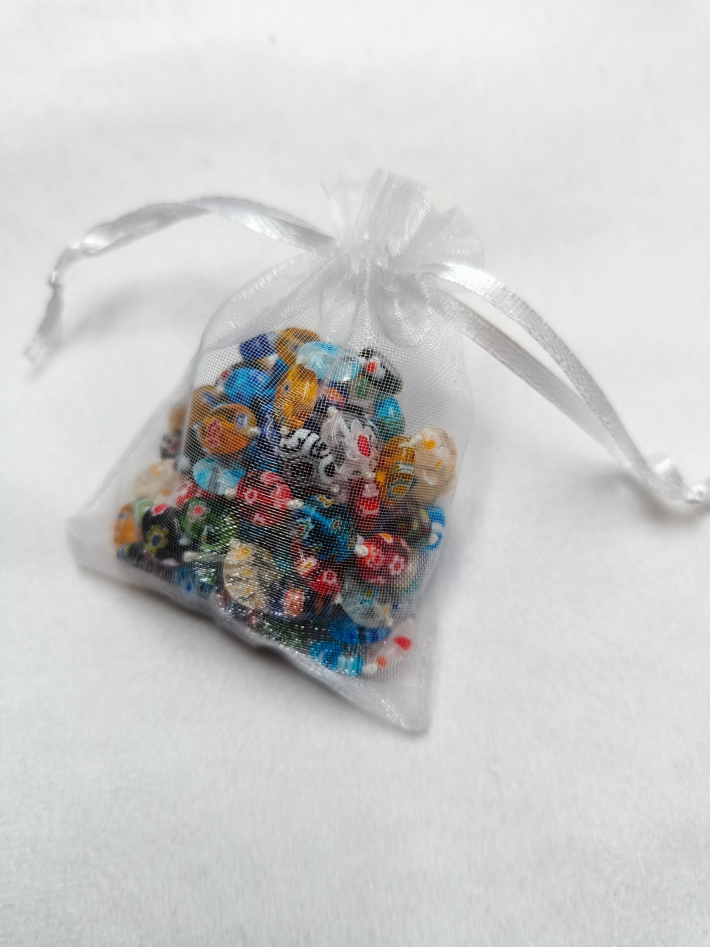 Italian Millefiori glass bead necklace, double length