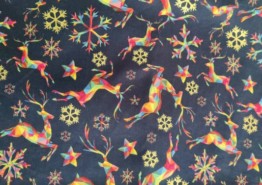 Christmas geometric colourful reindeer