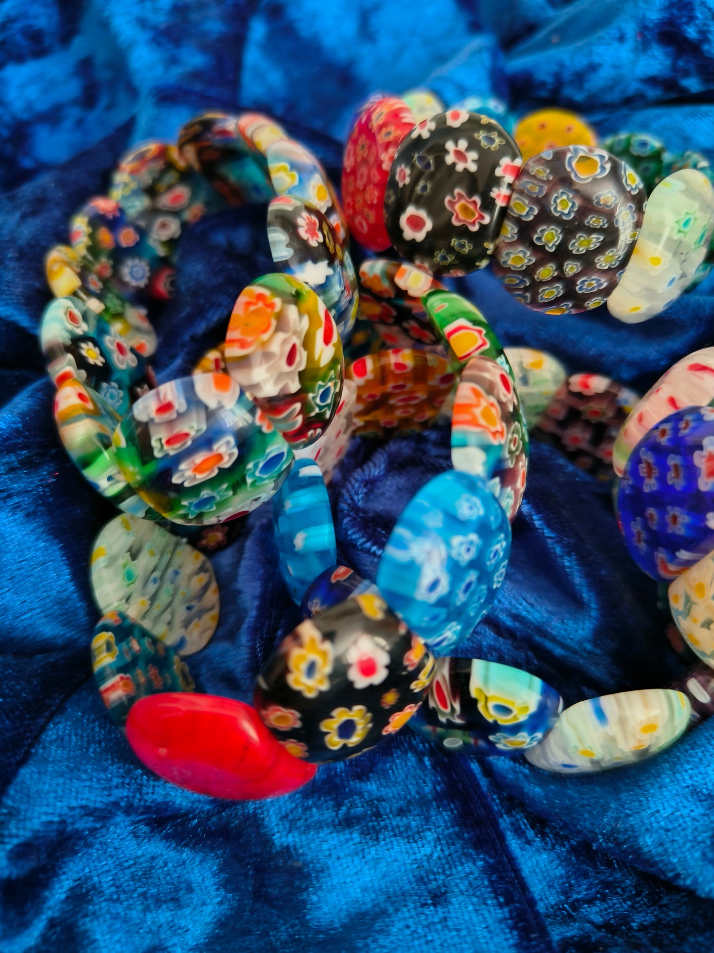 Italian Millefiori glass bead bracelet