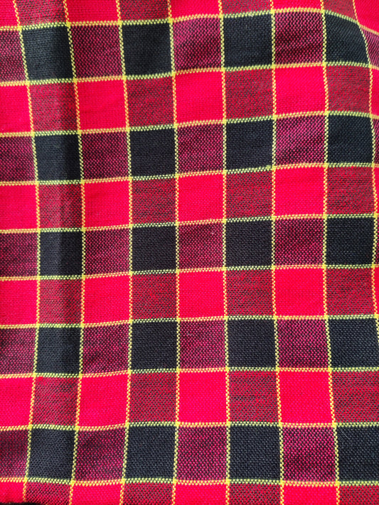 Traditional Masai Shuka Red Black Yellow