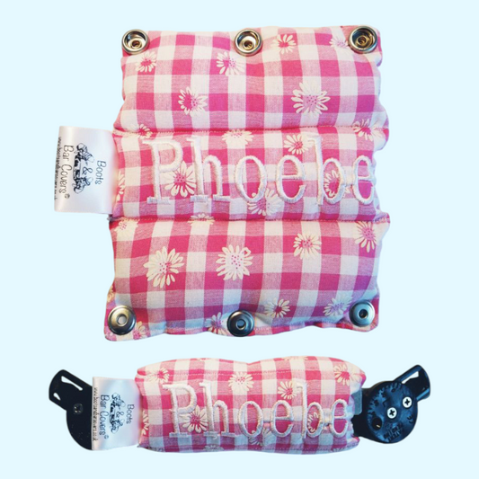 Floral gingham daisy pink