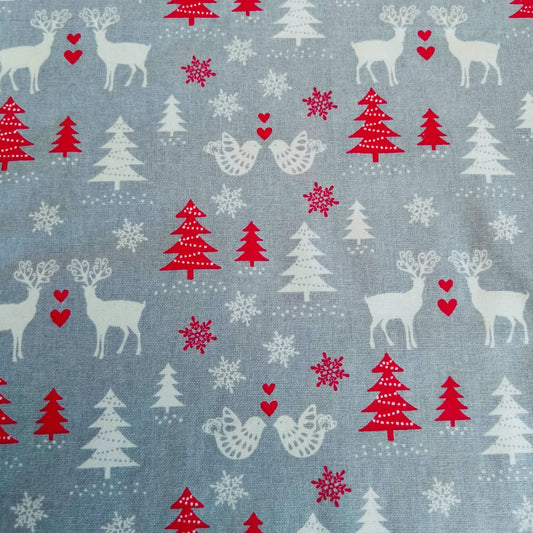 Christmas Scandi red white grey