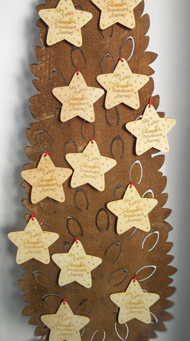 Christmas Clubfoot My Funky Snowboard star decoration