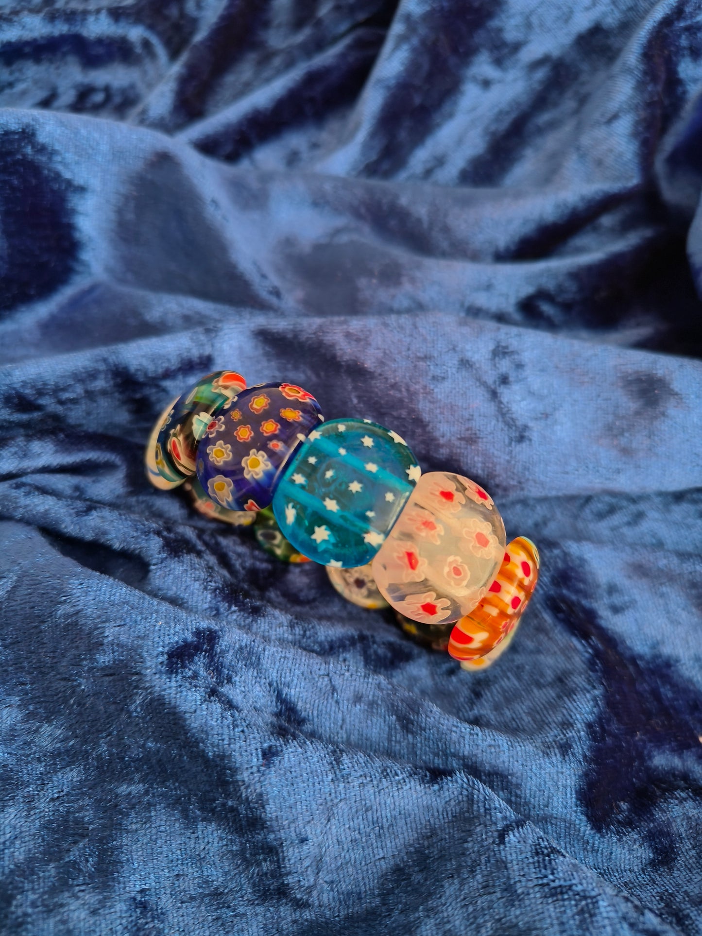 Italian Millefiori glass bead bracelet