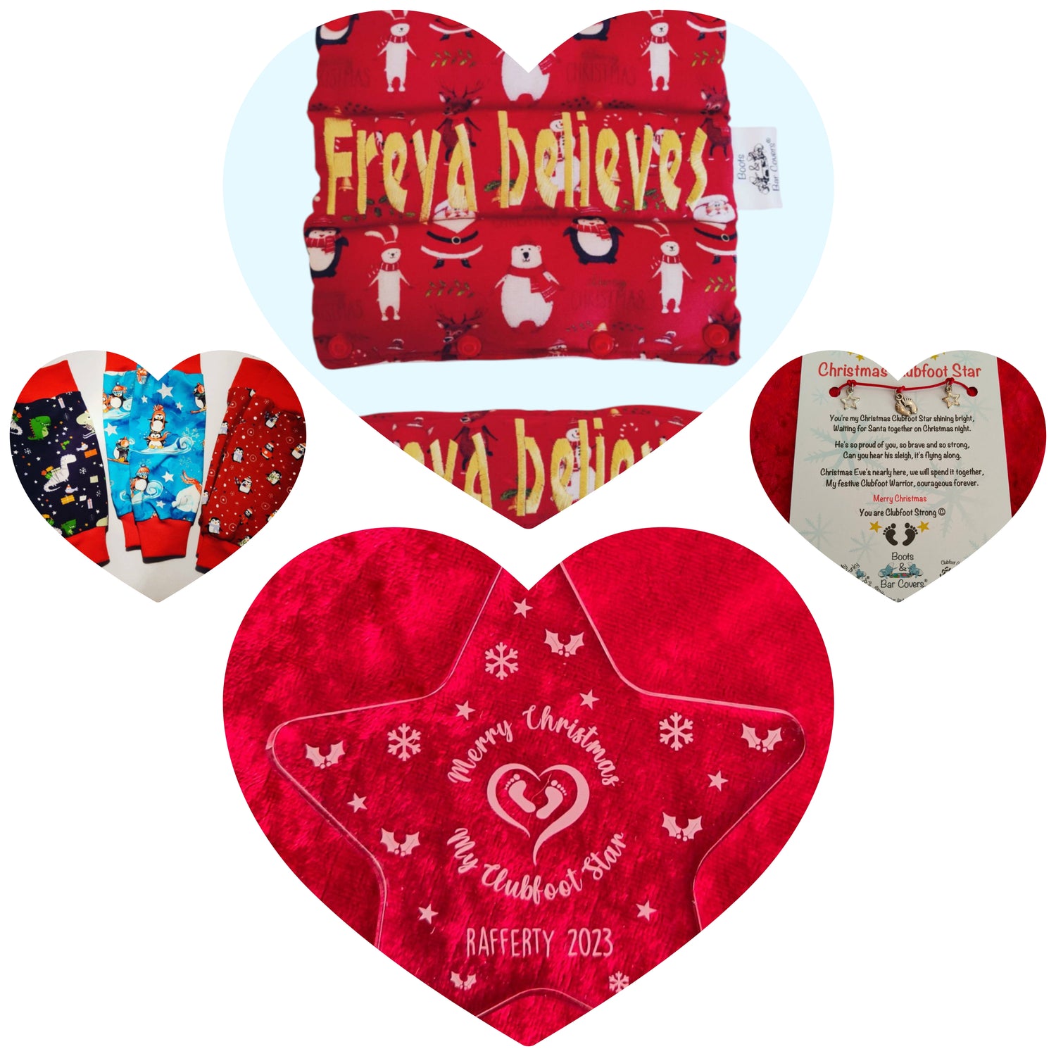 Christmas Bar Covers, Cast covers,Tree Decorations & Bracelet keepsakes