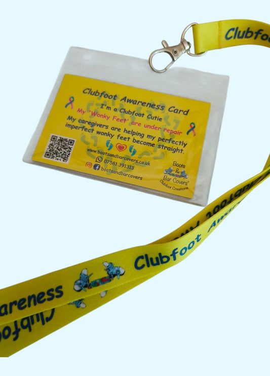 Clubfoot Awareness cards x10 plus lanyard & wallet