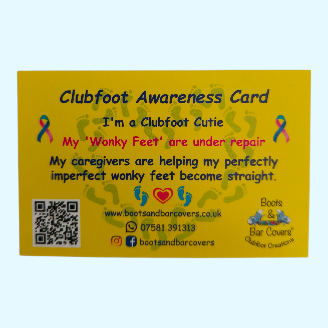 Clubfoot Awareness cards x10 plus lanyard & wallet