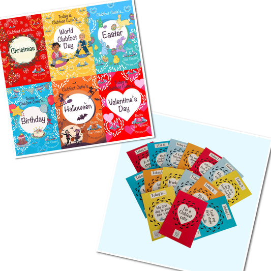 Clubfoot Milestone Cards - Complete set including all Clubfoot Journey & Special Occasions cards 21 cards