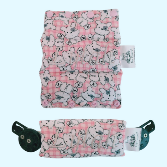 Patchwork pups pink