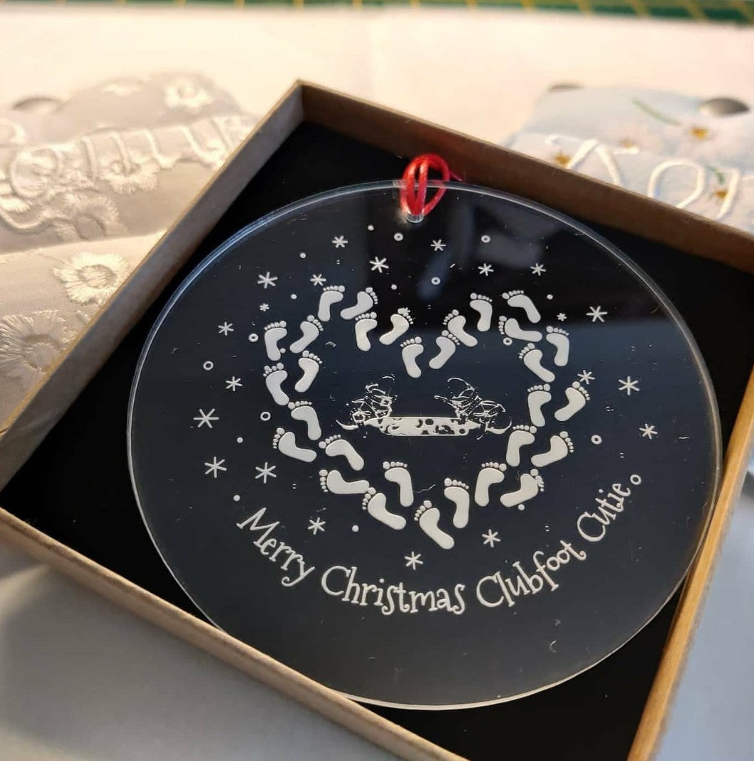 Christmas Clubfoot decoration Merry Christmas Clubfoot Cutie