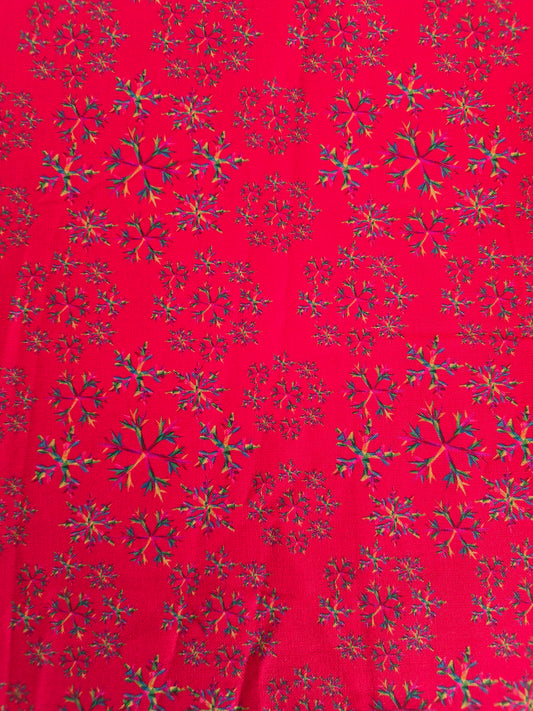 Christmas red snowflakes