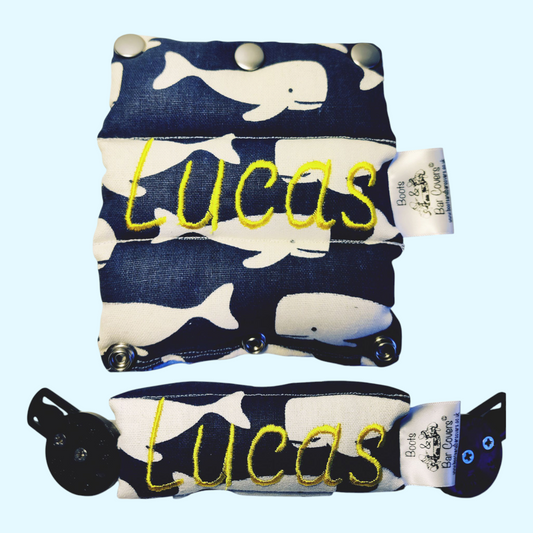 Whales on linen