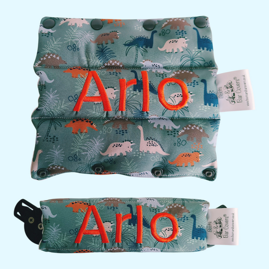 Dusky Dinosaur soft shell fabric
