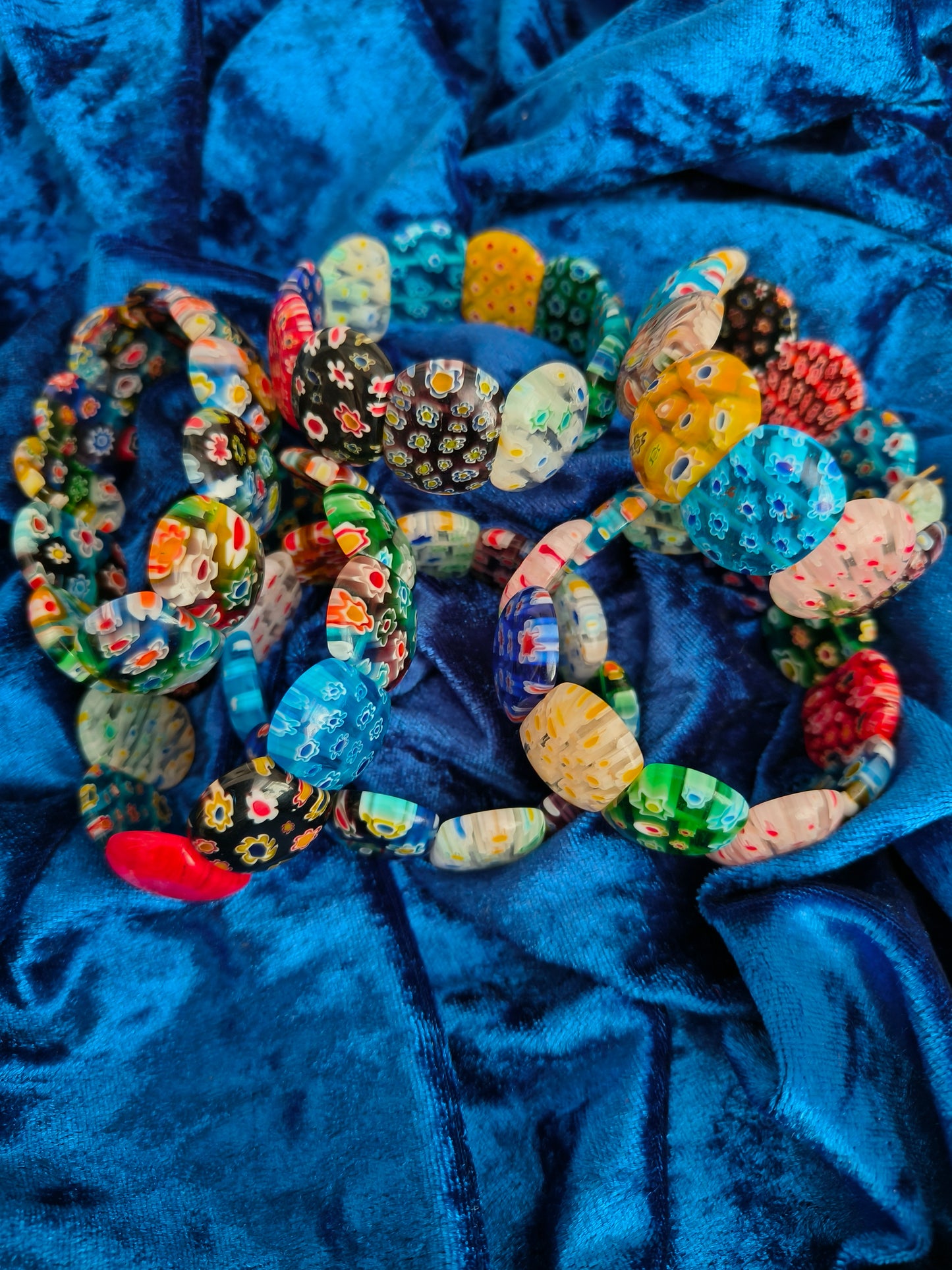 Italian Millefiori glass bead bracelet